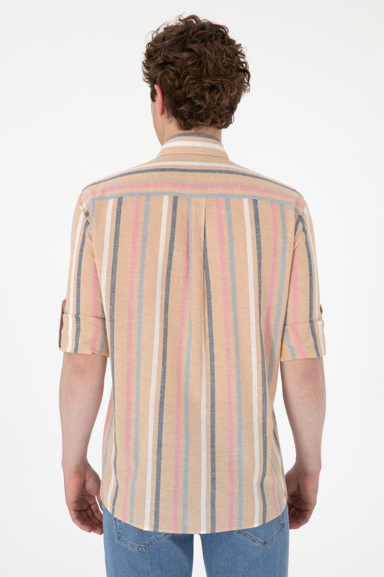 Erkek Turuncu Uzun Kollu Gömlek - 50299588009