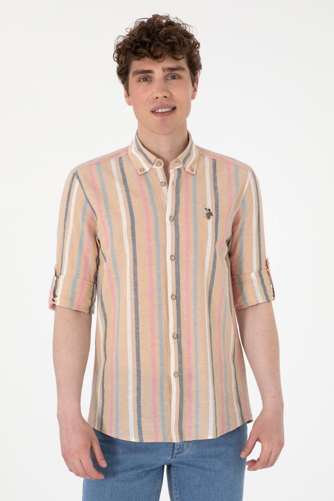 Erkek Turuncu Uzun Kollu Gömlek