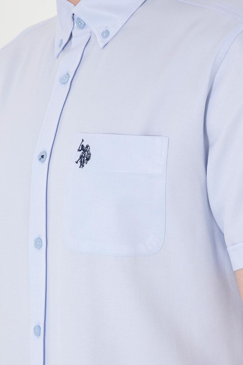 Erkek Açık Mavi Kısa Kollu Gömlek - 50297909012