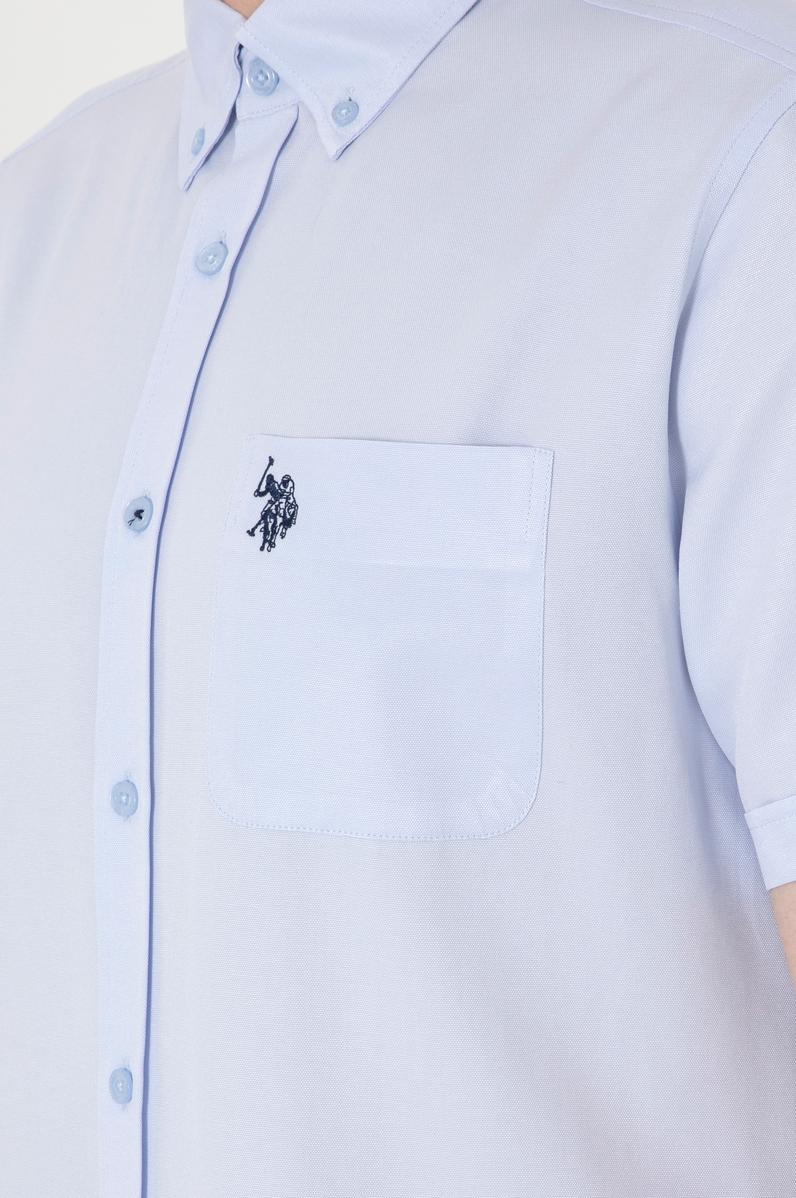 Erkek Açık Mavi Kısa Kollu Gömlek