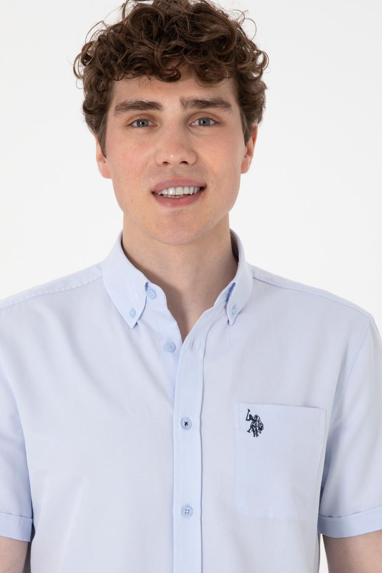 Erkek Açık Mavi Kısa Kollu Gömlek - 50297909012