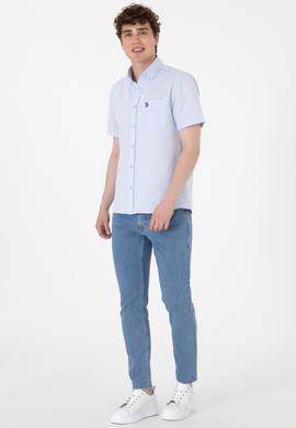 Erkek Açık Mavi Kısa Kollu Gömlek - 50297909012