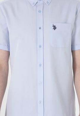 Erkek Açık Mavi Kısa Kollu Gömlek - 50297909012