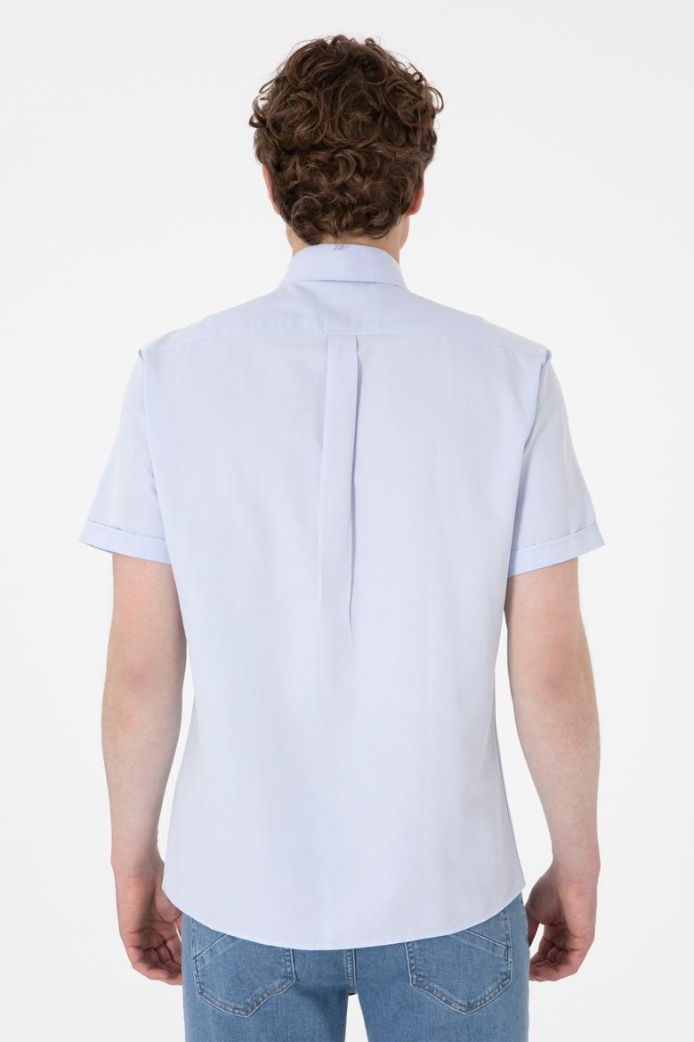 Erkek Açık Mavi Kısa Kollu Gömlek - 50297909012