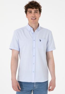 Erkek Açık Mavi Kısa Kollu Gömlek - 50297909012