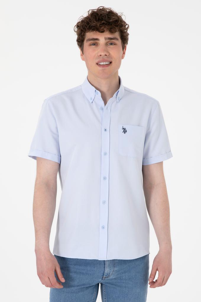 Erkek Açık Mavi Kısa Kollu Gömlek