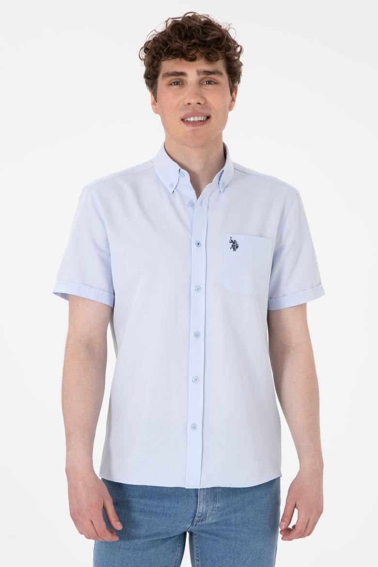 Erkek Açık Mavi Kısa Kollu Gömlek