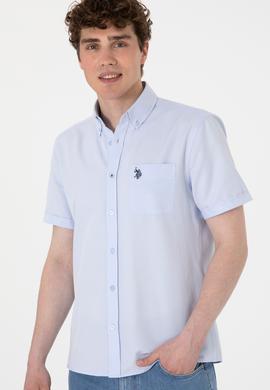 Erkek Açık Mavi Kısa Kollu Gömlek - 50297909012