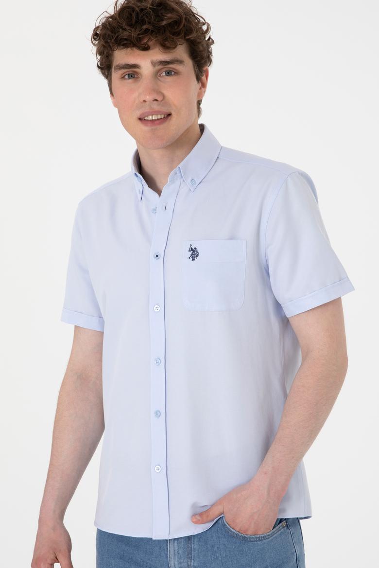 Erkek Açık Mavi Kısa Kollu Gömlek - 50297909012