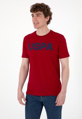 Erkek Regular Fit Bisiklet Yaka Bordo Basic Tişört - 50297988245