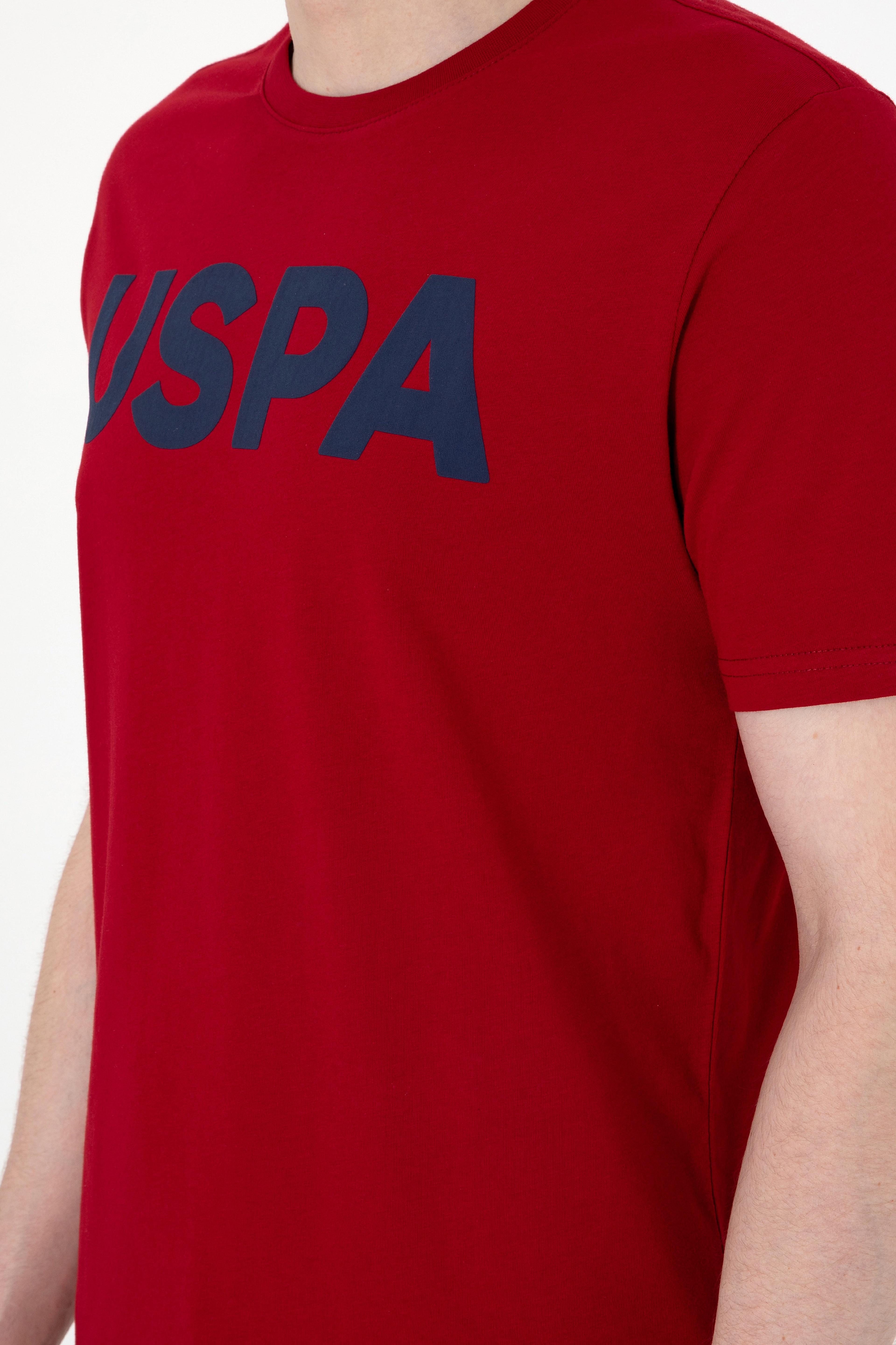 Erkek Regular Fit Bisiklet Yaka Bordo Basic Tişört