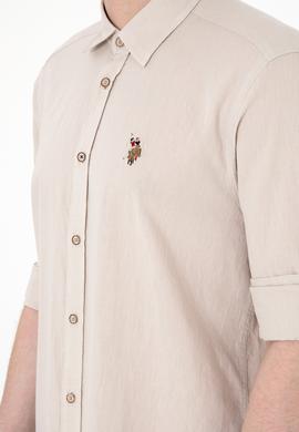 Erkek Taş Uzun Kollu Basic Gömlek - 50297868052