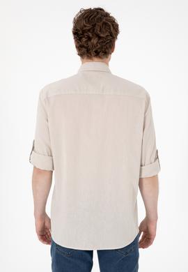 Erkek Taş Uzun Kollu Basic Gömlek - 50297868052
