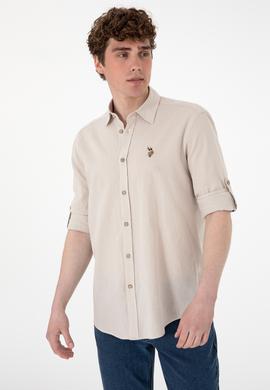 Erkek Taş Uzun Kollu Basic Gömlek - 50297868052