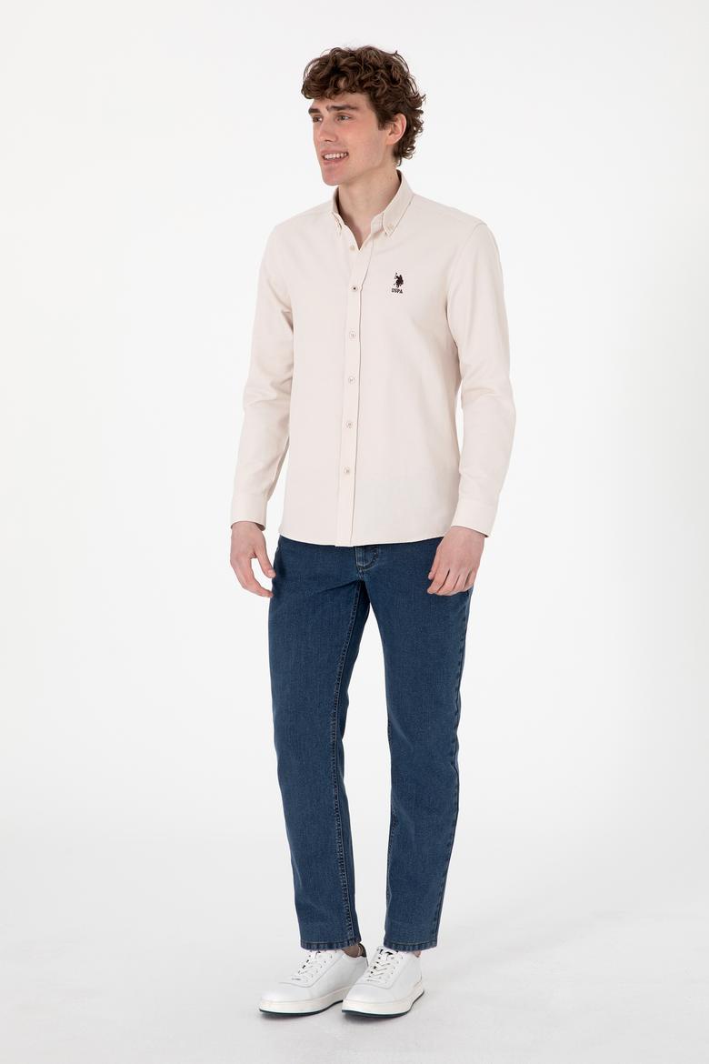 Erkek Taş Uzun Kollu Basic Gömlek - 50297997012