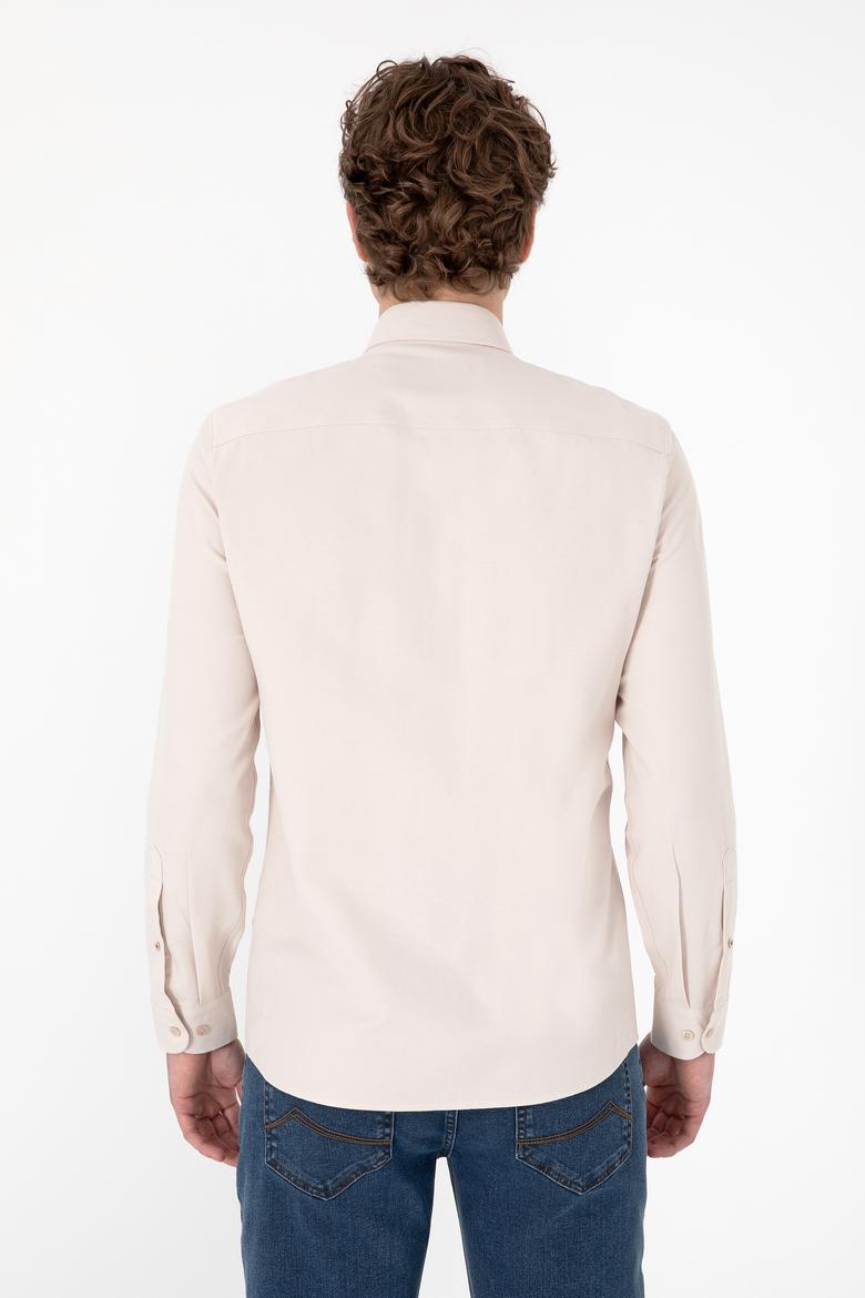 Erkek Taş Uzun Kollu Basic Gömlek - 50297997012