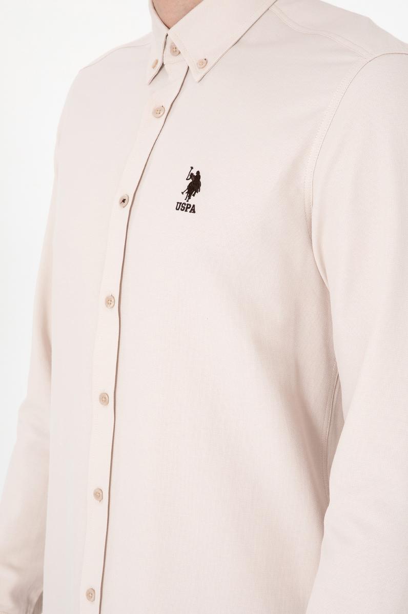 Erkek Taş Uzun Kollu Basic Gömlek