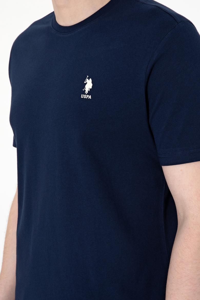 Erkek Regular Fit Bisiklet Yaka Lacivert Tişört - 50299544066