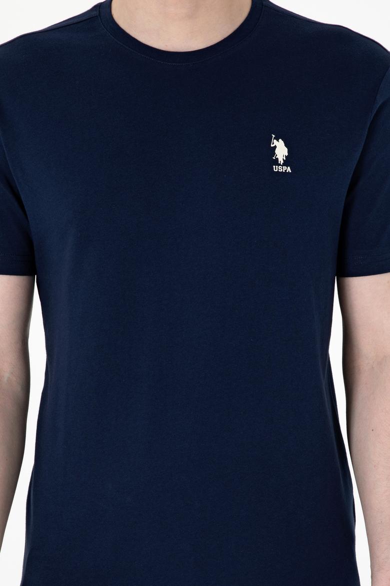 Erkek Regular Fit Bisiklet Yaka Lacivert Tişört - 50299544066