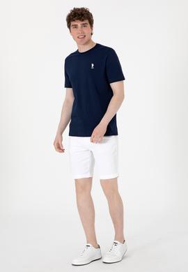 Erkek Regular Fit Bisiklet Yaka Lacivert Tişört - 50299544066