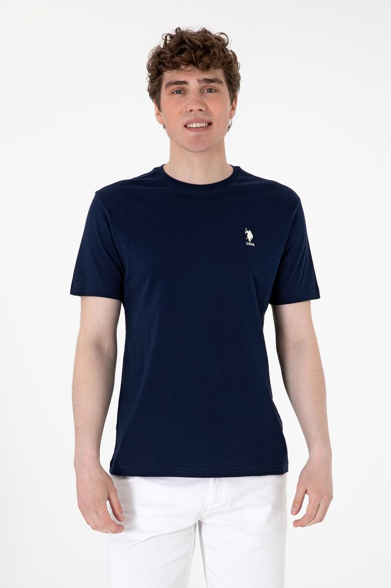 Erkek Regular Fit Bisiklet Yaka Lacivert Tişört