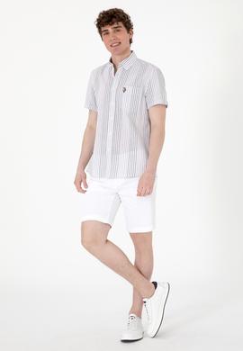 Erkek Açık Gri Kısa Kollu Gömlek - 50299919018