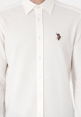 Erkek Beyaz Örme Gömlek - 50300402006