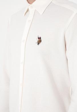 Erkek Beyaz Örme Gömlek - 50300402006