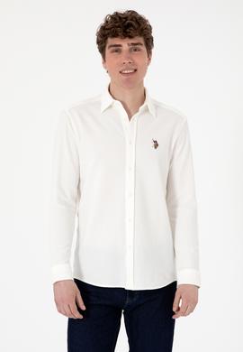 Erkek Beyaz Örme Gömlek - 50300402006