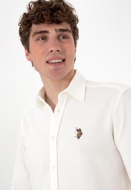 Erkek Beyaz Örme Gömlek - 50300402006