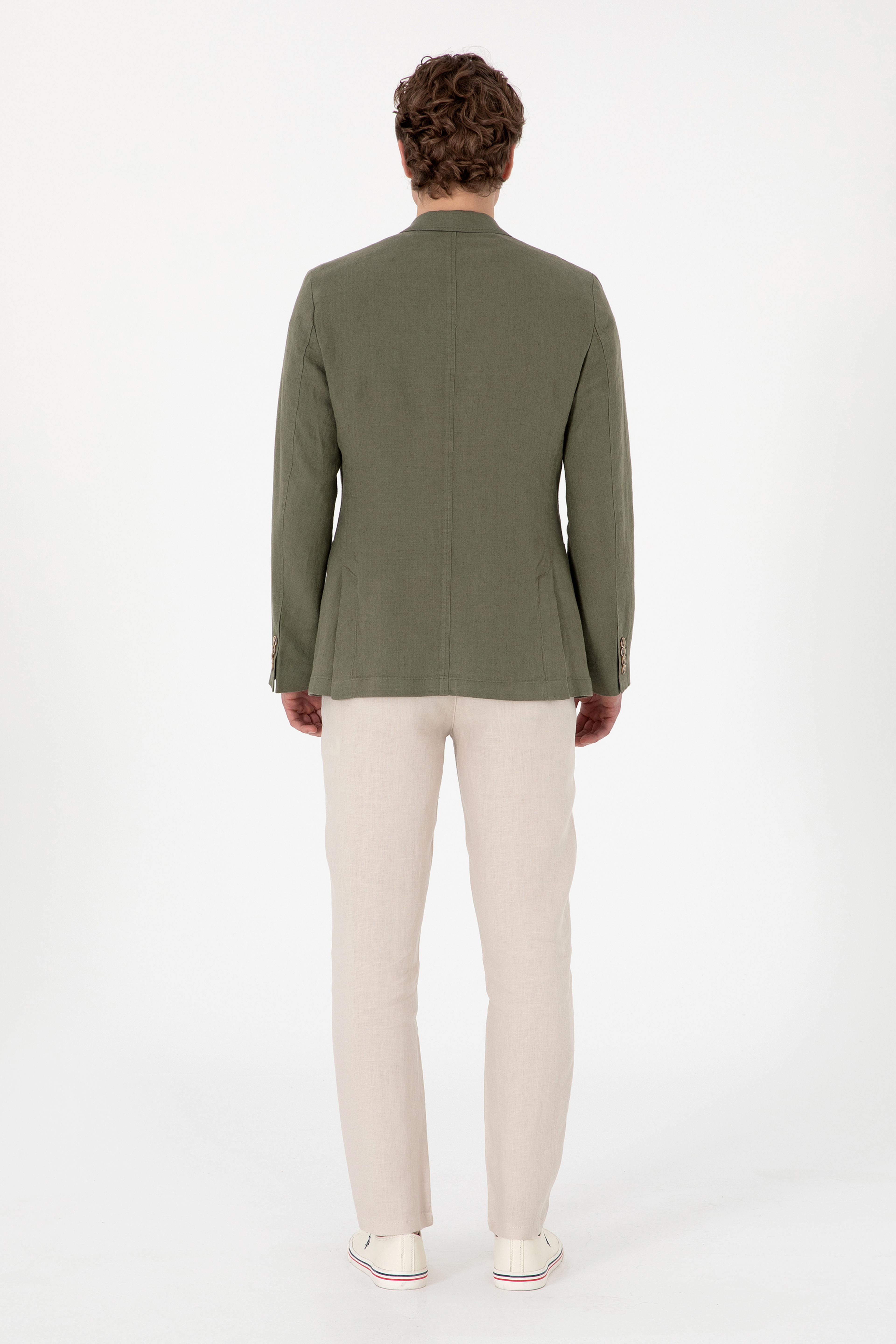 Erkek Carrot Fit Koyu Bej Kanvas Pantolon - Image 4