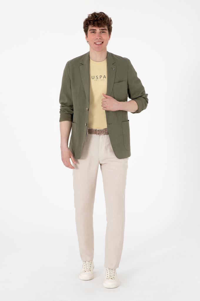 Erkek Koyu Bej Kanvas Pantolon