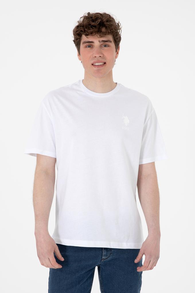 Erkek Comfort Fit Bisiklet Yaka Beyaz Tişört