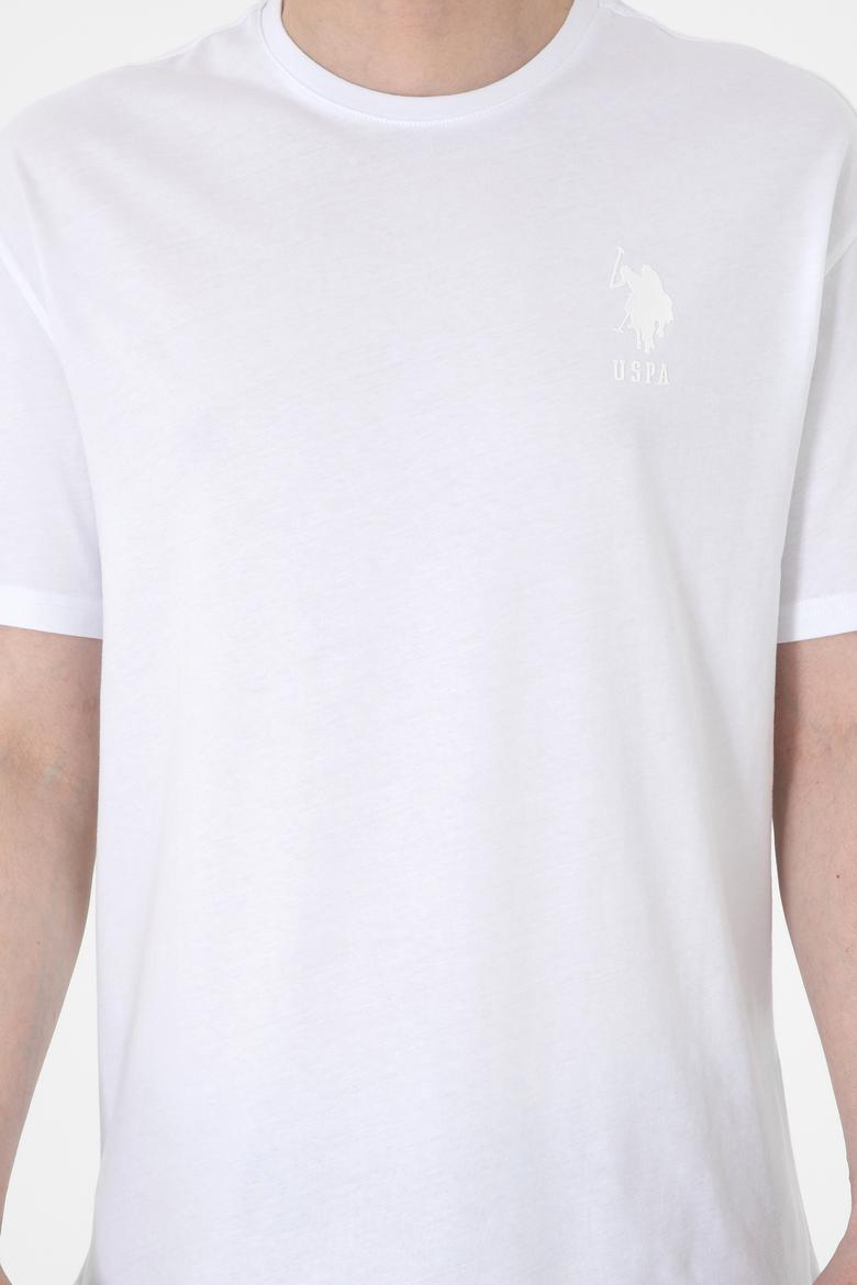 Erkek Comfort Fit Bisiklet Yaka Beyaz Tişört - 50305873017