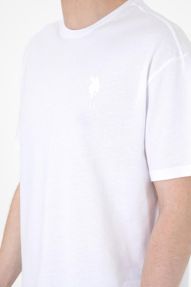 Erkek Comfort Fit Bisiklet Yaka Beyaz Tişört - 50305873017