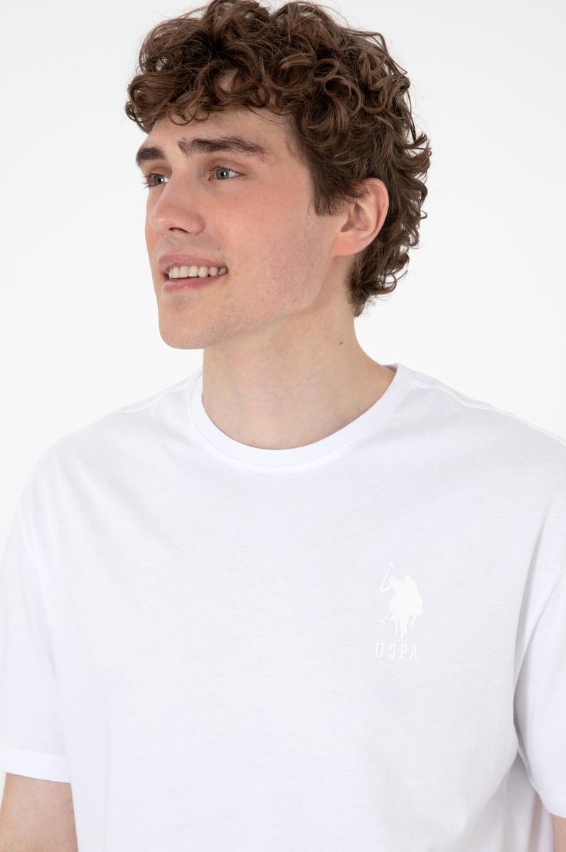 Erkek Comfort Fit Bisiklet Yaka Beyaz Tişört