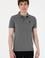 Erkek Slim Fit Polo Yaka Antrasit Melanj Basic Tişört
