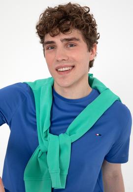 Erkek Regular Fit Bisiklet Yaka İndigo Basic Tişört - 50297999088