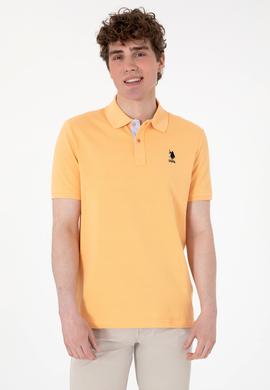 Erkek Regular Fit Polo Yaka Turuncu Basic Tişört - 50298031287