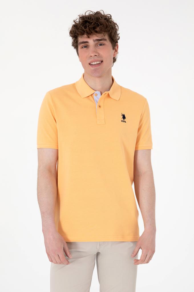 Erkek Regular Fit Polo Yaka Turuncu Basic Tişört