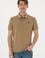 Erkek Regular Fit Polo Yaka Haki Basic Tişört