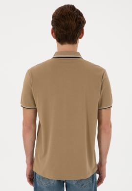Erkek Regular Fit Polo Yaka Haki Basic Tişört - 50306011128