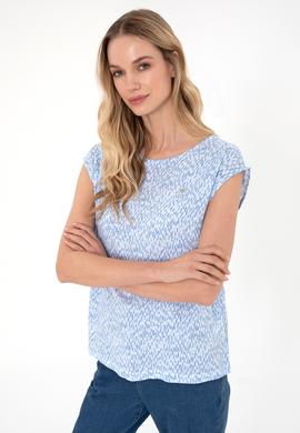 Kadın Açık Mavi Kısa Kollu Gömlek - 50280956005