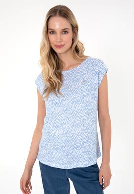 Kadın Açık Mavi Kısa Kollu Gömlek - 50280956005