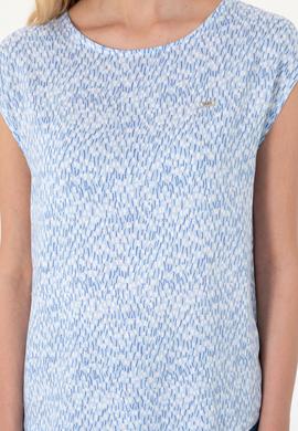 Kadın Açık Mavi Kısa Kollu Gömlek - 50280956005