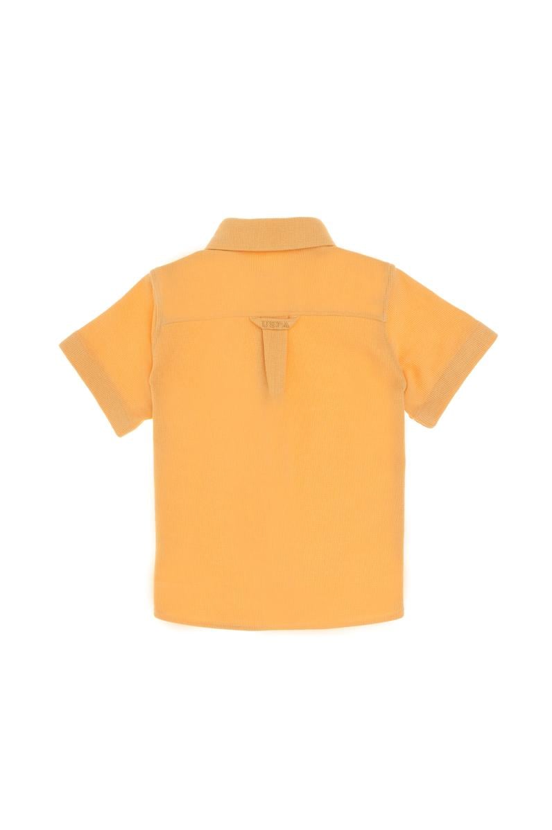 Erkek Çocuk Turuncu Örme Gömlek