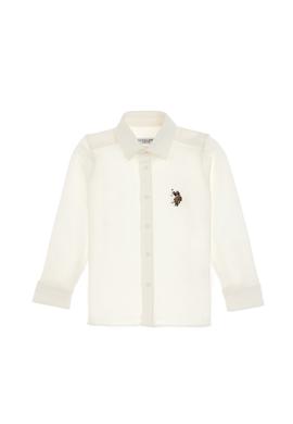 Erkek Çocuk Beyaz Örme Gömlek - 50300752031