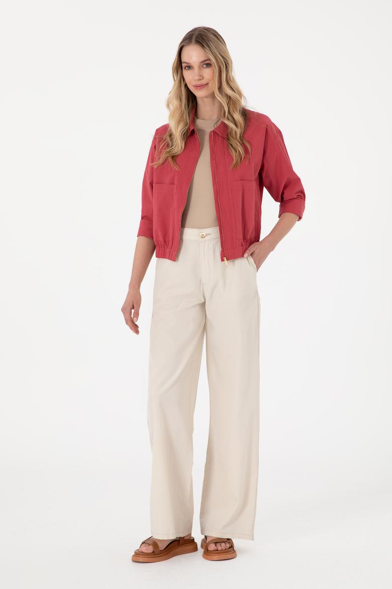 Kadın Vişne DOKUMA MONT - 50305579011