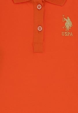 Kız Bebek Nar Çiçeği Polo Yaka Kısa Kol Basic Örme Elbise - 50306333023