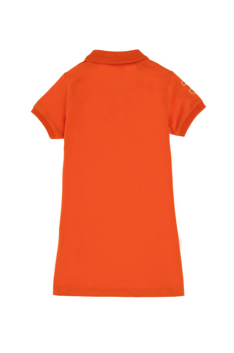 Kız Bebek Nar Çiçeği Polo Yaka Kısa Kol Basic Örme Elbise